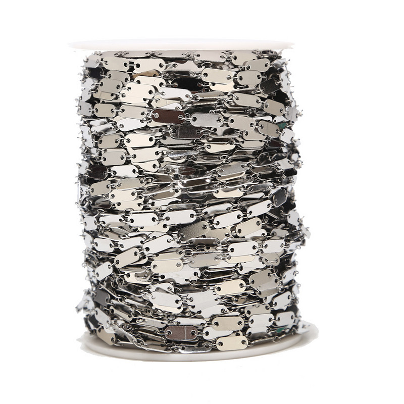 1 metar od nehrđajućeg čelika lemljen zlatni dugi pravokutni lančić sa karikama DIY ženske lančići za ogrlice za izradu ženskih darova