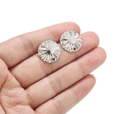 10 komada nalaza za naušnice od nehrđajućeg čelika Cricle naušnice za uši Komponente Ravni stupovi za naušnice s petljom za izradu nakita