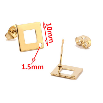 10db Fülbevaló Készítő Kiegészítők Arany Téglalap Alap Csatlakozók Linker 20x6mm Barkácsolás Divat Hipoallergiás
