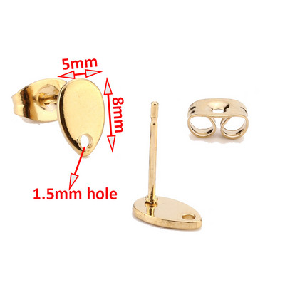10db Fülbevaló Készítő Kiegészítők Arany Téglalap Alap Csatlakozók Linker 20x6mm Barkácsolás Divat Hipoallergiás