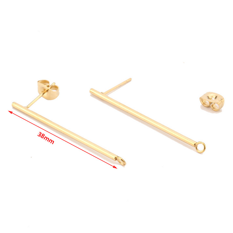10db Fülbevaló Készítő Kiegészítők Arany Téglalap Alap Csatlakozók Linker 20x6mm Barkácsolás Divat Hipoallergiás