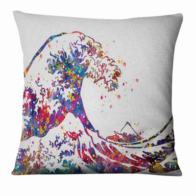 Zen Yoga Art Slika u vodenim bojama Tiskana jastučnica Dekoracija kućnog jastuka Almofadas Decorativas Para Sofa Jastuk za bacanje 45*45