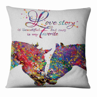 Zen Yoga Art Slika u vodenim bojama Tiskana jastučnica Dekoracija kućnog jastuka Almofadas Decorativas Para Sofa Jastuk za bacanje 45*45