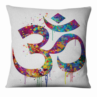 Zen Yoga Art Slika u vodenim bojama Tiskana jastučnica Dekoracija kućnog jastuka Almofadas Decorativas Para Sofa Jastuk za bacanje 45*45