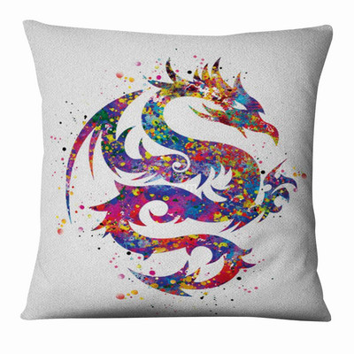 Zen Yoga Art Slika u vodenim bojama Tiskana jastučnica Dekoracija kućnog jastuka Almofadas Decorativas Para Sofa Jastuk za bacanje 45*45