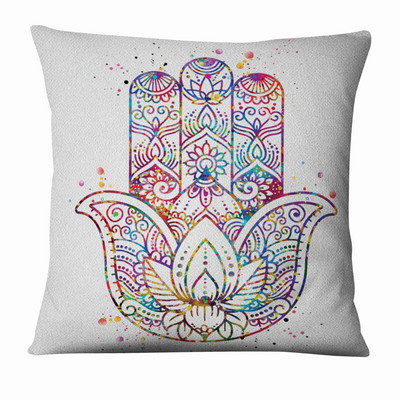 Zen Yoga Art Slika u vodenim bojama Tiskana jastučnica Dekoracija kućnog jastuka Almofadas Decorativas Para Sofa Jastuk za bacanje 45*45