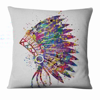 Zen Yoga Art Slika u vodenim bojama Tiskana jastučnica Dekoracija kućnog jastuka Almofadas Decorativas Para Sofa Jastuk za bacanje 45*45