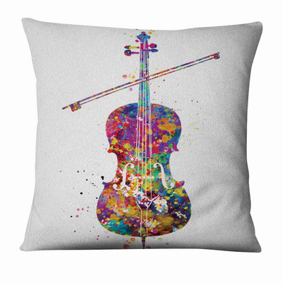 Zen Yoga Art Slika u vodenim bojama Tiskana jastučnica Dekoracija kućnog jastuka Almofadas Decorativas Para Sofa Jastuk za bacanje 45*45