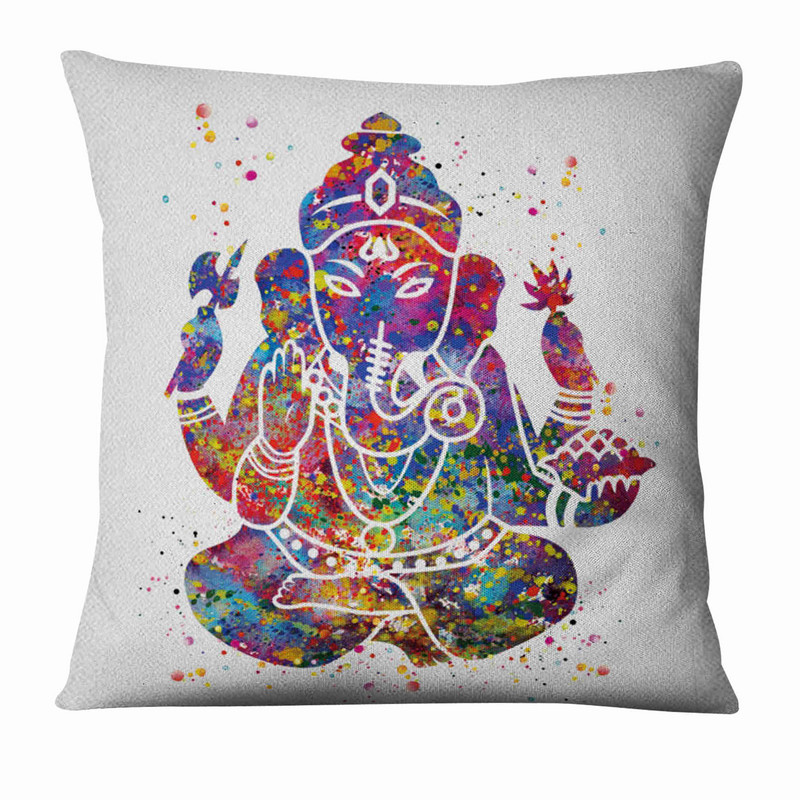 Zen Yoga Art Slika u vodenim bojama Tiskana jastučnica Dekoracija kućnog jastuka Almofadas Decorativas Para Sofa Jastuk za bacanje 45*45