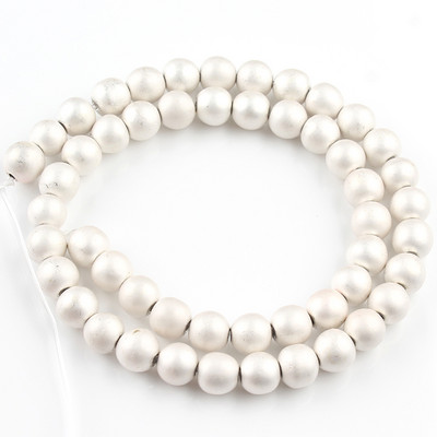 Matirane mat kamene perle od hematita Ružičasto zlatno srebrne boje Prirodne okrugle razmaknice za nakit DIY izrada Dodaci za narukvice