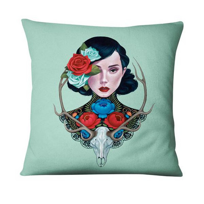 Klasične djevojačke slike Jastučnica Humanističke znanosti i umjetnost Baršunasti jastuk Ukrasni jastuci Kućni dekor Jastuk za kauč 45*45