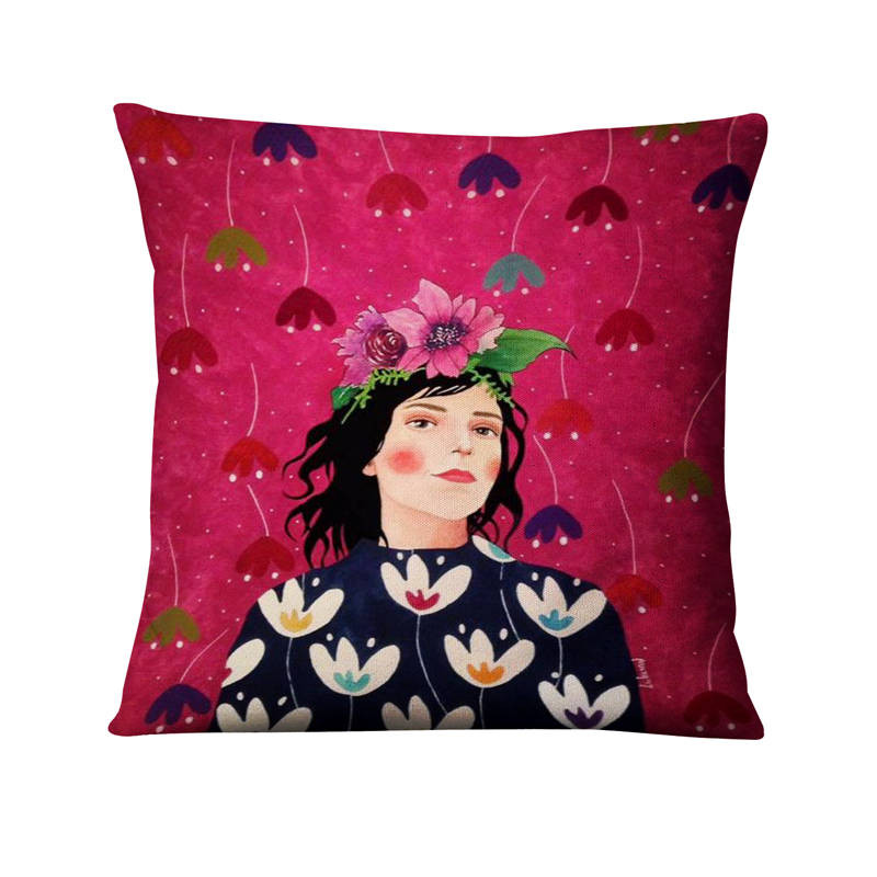Klasične djevojačke slike Jastučnica Humanističke znanosti i umjetnost Baršunasti jastuk Ukrasni jastuci Kućni dekor Jastuk za kauč 45*45