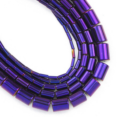 4/6/8MM cilindar okrugli hematit prirodni kamen plava, zlatna boja, crveni odstojnik labave perle za izradu nakita Diy pribor za narukvice