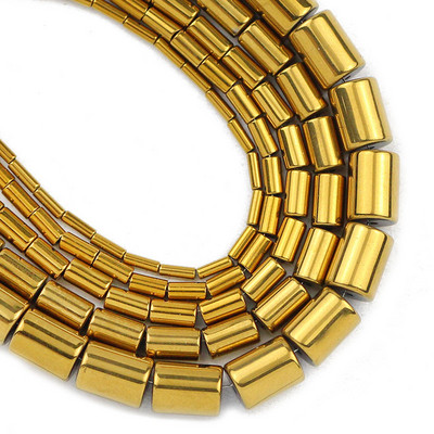 4/6/8MM cilindar okrugli hematit prirodni kamen plava, zlatna boja, crveni odstojnik labave perle za izradu nakita Diy pribor za narukvice