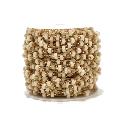 1M ručne izrade od nehrđajućeg čelika, zlatni fin lanac s perlama, lančići od prirodnog kamena, krunica, ogrlica za izradu ženskog nakita