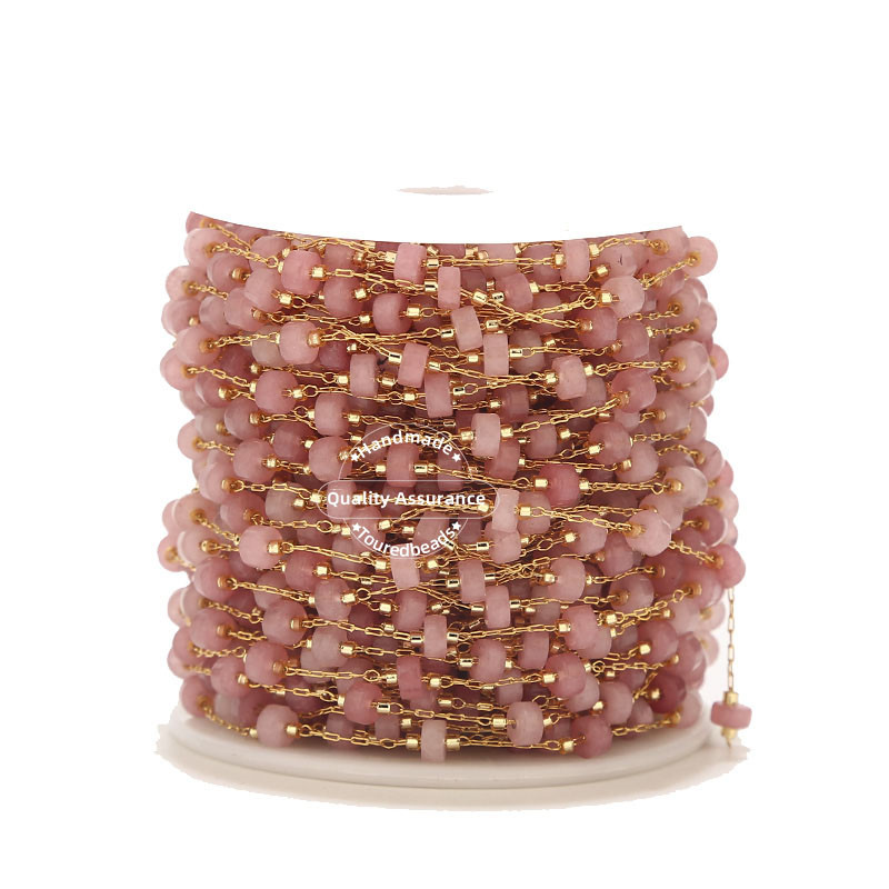 1M ručne izrade od nehrđajućeg čelika, zlatni fin lanac s perlama, lančići od prirodnog kamena, krunica, ogrlica za izradu ženskog nakita