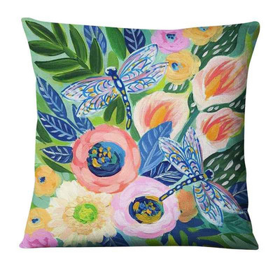 Dekoracija kućnog jastuka Vodene boje Cvijeće Slike Print Jastučnica Dekoracija doma Kauč Jastuk Božićni ukrasi Jastuci