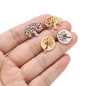 10 komada narukvica s listovima drveća, konektori od nehrđajućeg čelika, 15 mm zlatni konektor za šarm, DIY narukvica, dodaci za izradu nakita