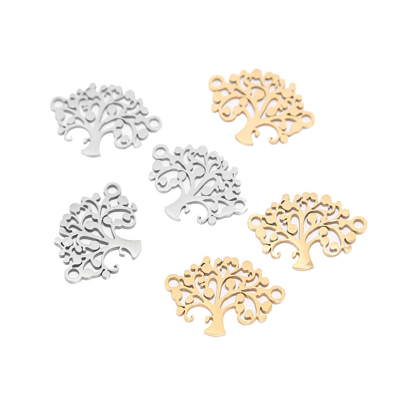 10 komada narukvica s listovima drveća, konektori od nehrđajućeg čelika, 15 mm zlatni konektor za šarm, DIY narukvica, dodaci za izradu nakita