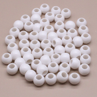 8/10 mm crne okrugle kuglaste razmaknice s velikom rupom za izradu nakita DIY dodaci za nakit