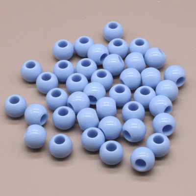 8/10 mm crne okrugle kuglaste razmaknice s velikom rupom za izradu nakita DIY dodaci za nakit