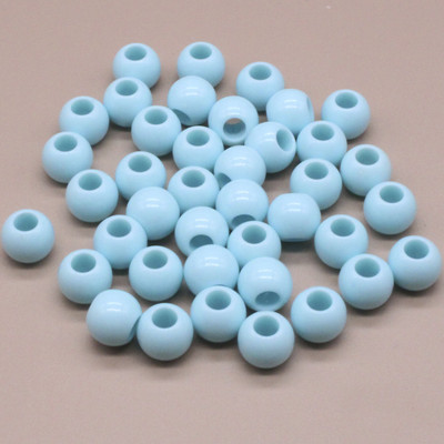 8/10 mm crne okrugle kuglaste razmaknice s velikom rupom za izradu nakita DIY dodaci za nakit