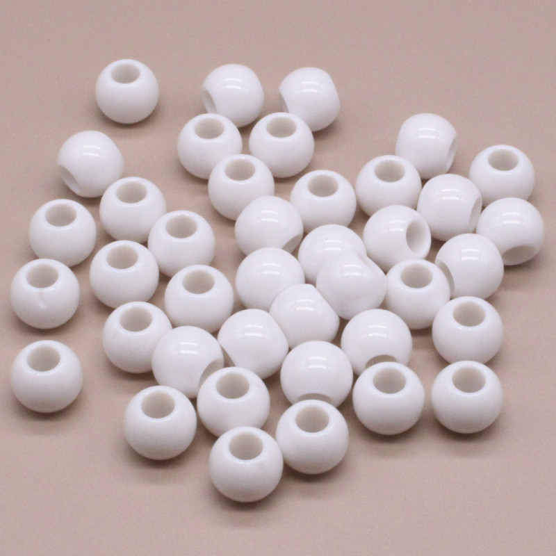 8/10 mm crne okrugle kuglaste razmaknice s velikom rupom za izradu nakita DIY dodaci za nakit