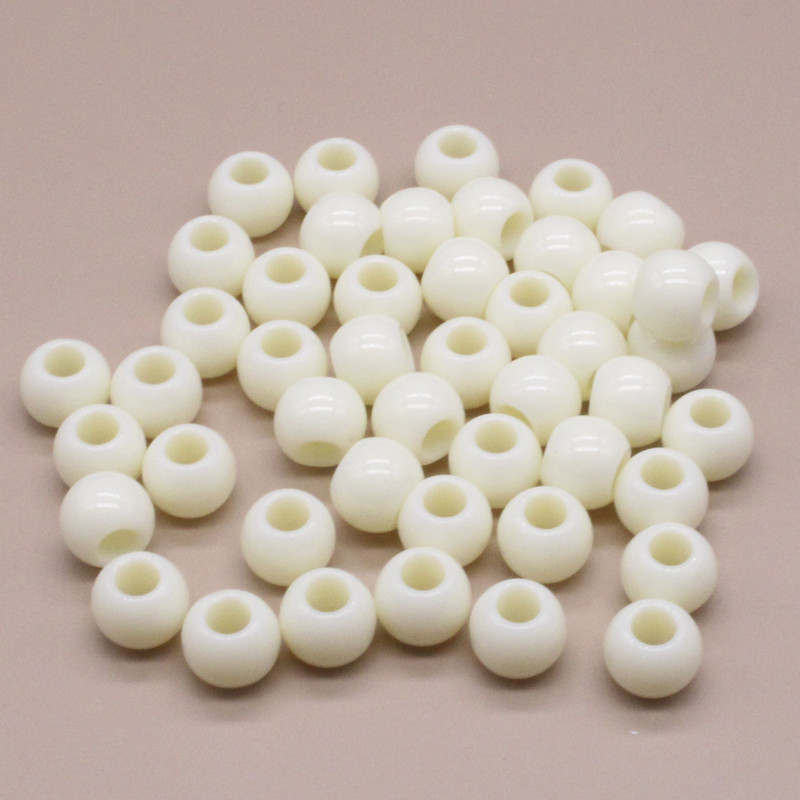 8/10 mm crne okrugle kuglaste razmaknice s velikom rupom za izradu nakita DIY dodaci za nakit