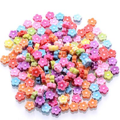 iYOE 100 kom Mješavina antiknih cvjetnih perli 8 mm akrilnih odstojnih perli za izradu narukvica, ogrlica, naušnica DIY ručni radovi