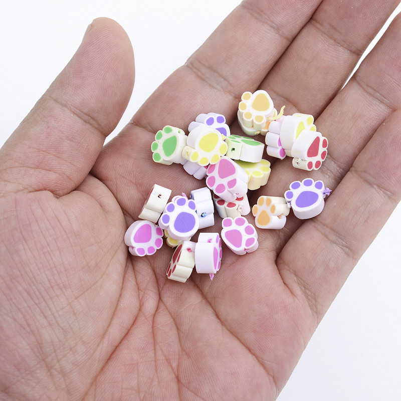 30/50/100kom Kawaii pseća šapa Odstojnik od polimerske gline Rasute perle za izradu nakita Diy Narukvica Ogrlica Dodaci