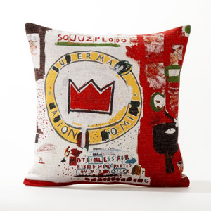 Jastuk s američkim grafitima, crtana geometrija, jastučnica, ukrasni ukras za dom, jastučnica za uredski kauč