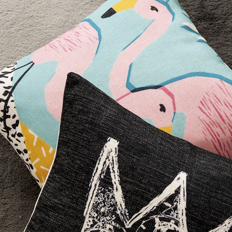 Jastuk s američkim grafitima, crtana geometrija, jastučnica, ukrasni ukras za dom, jastučnica za uredski kauč