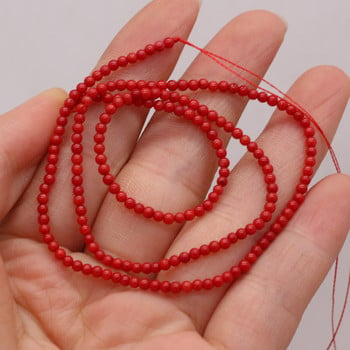 Φυσικές κοραλλιογενείς χάντρες Μικρό στρογγυλό κόκκινο χρώμα Coral Loose Spacer Beaded for Jewelry Making DIY βραχιόλι αξεσουάρ κολιέ