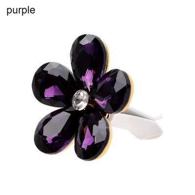 1 buc. flori colorate cu strass, priză de aer pentru mașină, clemă decorativă, cristal, farmece pentru mașină, decorație interioară drăguță, accesorii auto