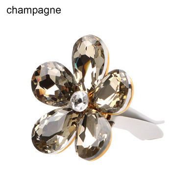 1 buc. flori colorate cu strass, priză de aer pentru mașină, clemă decorativă, cristal, farmece pentru mașină, decorație interioară drăguță, accesorii auto