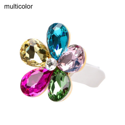 1 buc. flori colorate cu strass, priză de aer pentru mașină, clemă decorativă, cristal, farmece pentru mașină, decorație interioară drăguță, accesorii auto