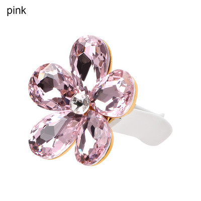 1 buc. flori colorate cu strass, priză de aer pentru mașină, clemă decorativă, cristal, farmece pentru mașină, decorație interioară drăguță, accesorii auto