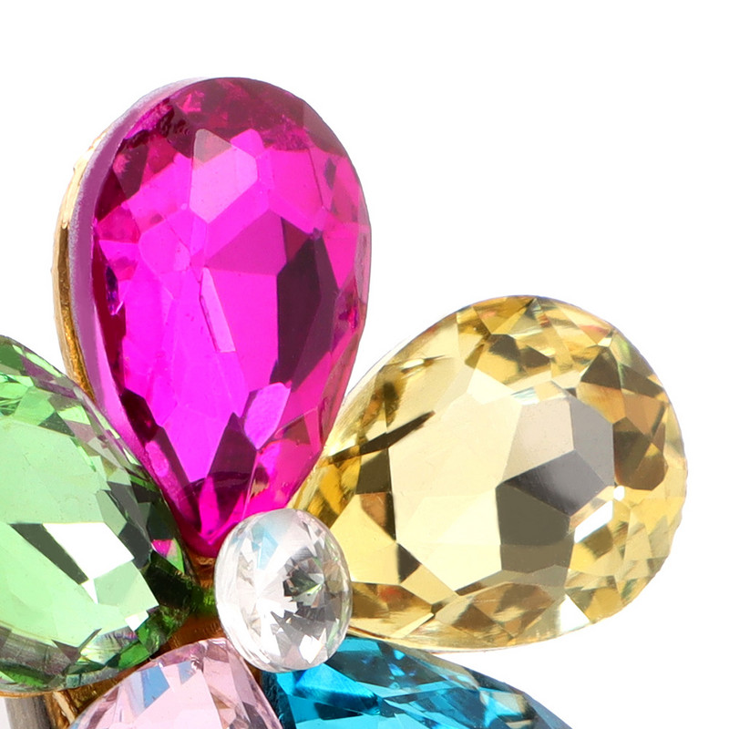 1 buc. flori colorate cu strass, priză de aer pentru mașină, clemă decorativă, cristal, farmece pentru mașină, decorație interioară drăguță, accesorii auto