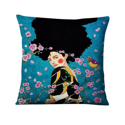 Jastučnica s tiskom britanske umjetnosti Elegantna ženska jastučić sa slikama Ukrasni jastuci Kućni dekor Jastuk za kauč 45*45 Almofadas