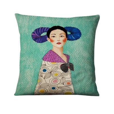 Jastučnica s tiskom britanske umjetnosti Elegantna ženska jastučić sa slikama Ukrasni jastuci Kućni dekor Jastuk za kauč 45*45 Almofadas