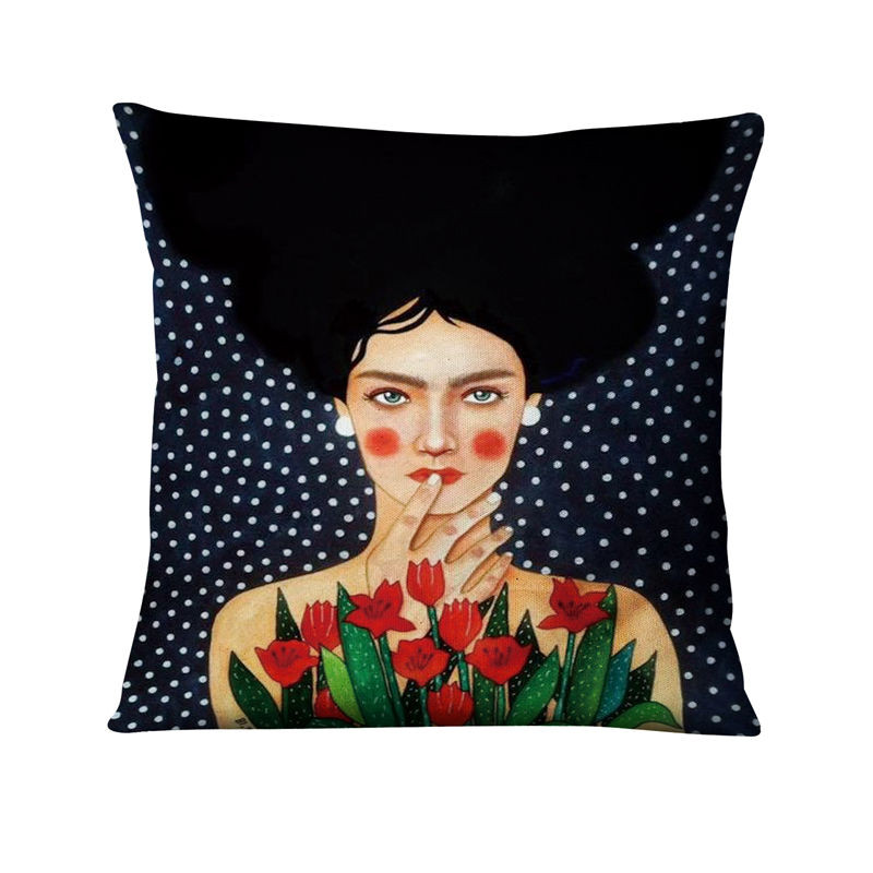 Jastučnica s tiskom britanske umjetnosti Elegantna ženska jastučić sa slikama Ukrasni jastuci Kućni dekor Jastuk za kauč 45*45 Almofadas