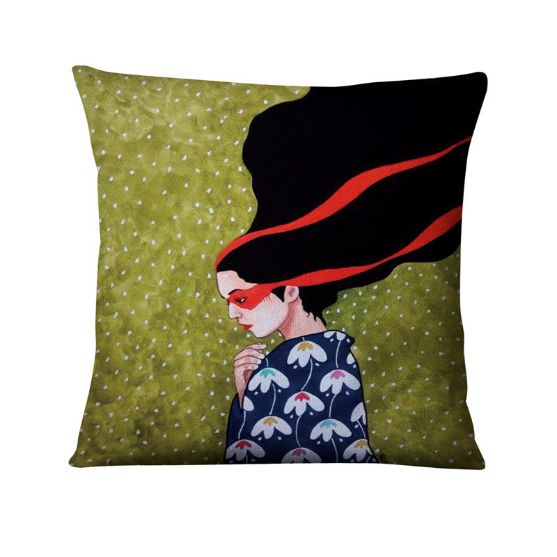 Jastučnica s tiskom britanske umjetnosti Elegantna ženska jastučić sa slikama Ukrasni jastuci Kućni dekor Jastuk za kauč 45*45 Almofadas