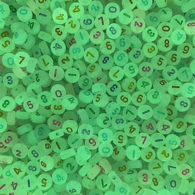 100 kom Mješovite digitalne akrilne perle sa slovima Bijelo crne okrugle perle s ravnim brojevima za izradu nakita Diy Charms Narukvica Ogrlica