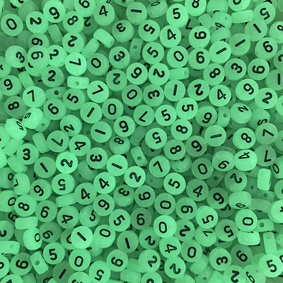 100 kom Mješovite digitalne akrilne perle sa slovima Bijelo crne okrugle perle s ravnim brojevima za izradu nakita Diy Charms Narukvica Ogrlica