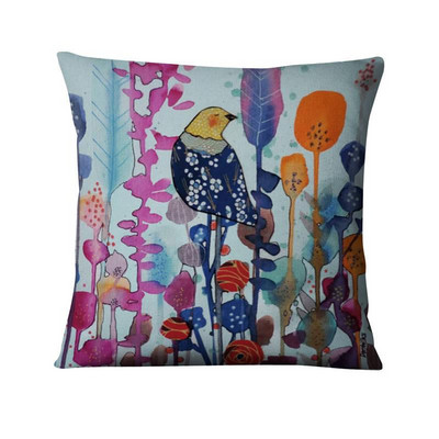 Love Bird Art párna akvarell madár nyomtatott párna dekoratív párna lakberendezési kanapé párna Almofadas 45*45
