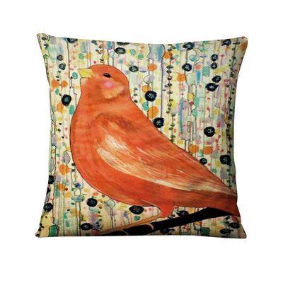 Love Bird Art párna akvarell madár nyomtatott párna dekoratív párna lakberendezési kanapé párna Almofadas 45*45