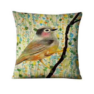 Love Bird Art párna akvarell madár nyomtatott párna dekoratív párna lakberendezési kanapé párna Almofadas 45*45