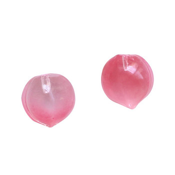 10 τμχ 11*12 χιλιοστά ροζ ροδακινί με μισή τρύπα γυάλινες χάντρες για κοσμήματα κατασκευής DIY Σκουλαρίκια Βραχιόλι κολιέ