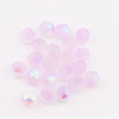 10 kom 11*12 mm ružičasta breskvasta staklena labava perla s polurupom za DIY izradu nakita naušnice ogrlica narukvica