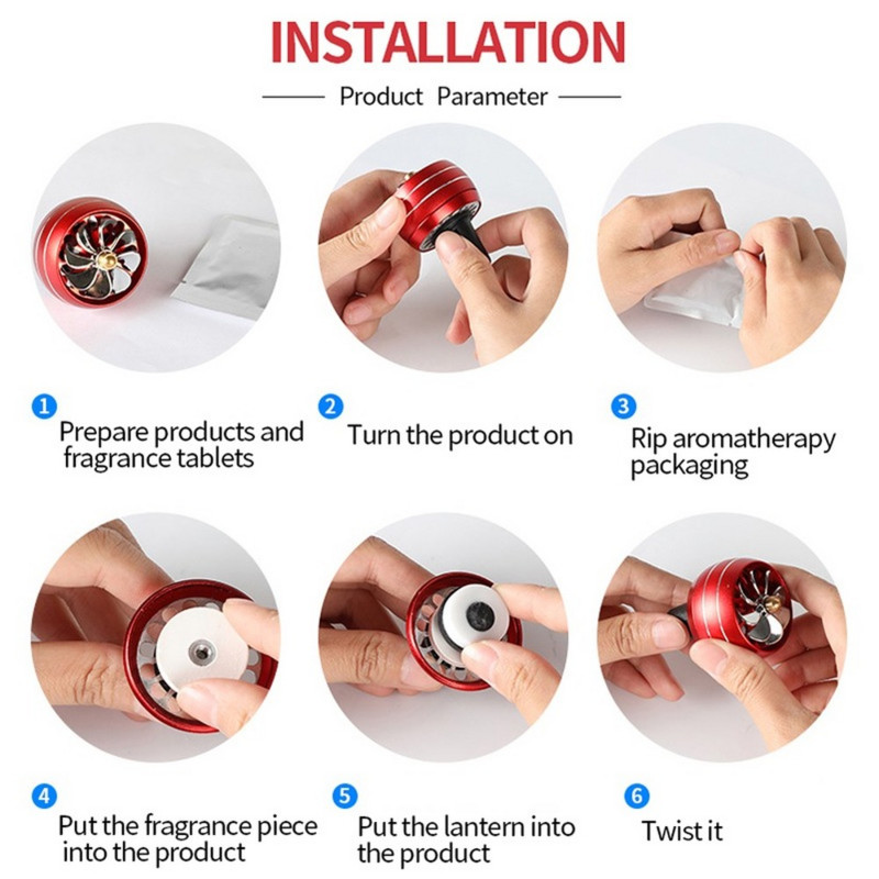 LED Šareni automobilski propeler Odvod zraka Automobilski difuzor Automobilski osvježivač zraka Parfem Automobilska kopča za parfem Dekoracija parfema Dodaci za automobil